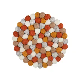 Untersetzer Lana Ambra rund 21cm Schafwolle Cilio