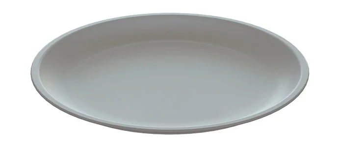 Natur-Design Teller 24 cm silber
