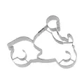 Präge-Ausstecher Motorradfahrer 8 cm edelstahl RBV Birkmann