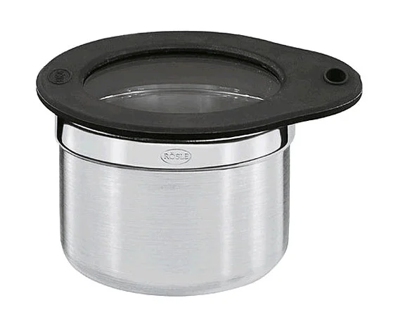 Dose Ø 8cm Höhe 6cm Edelstahl m. Frischhaltedeckel