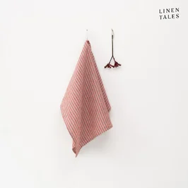 Leinen-Geschirrtuch 45x65 cm Red Natural Stripes Linen Tales