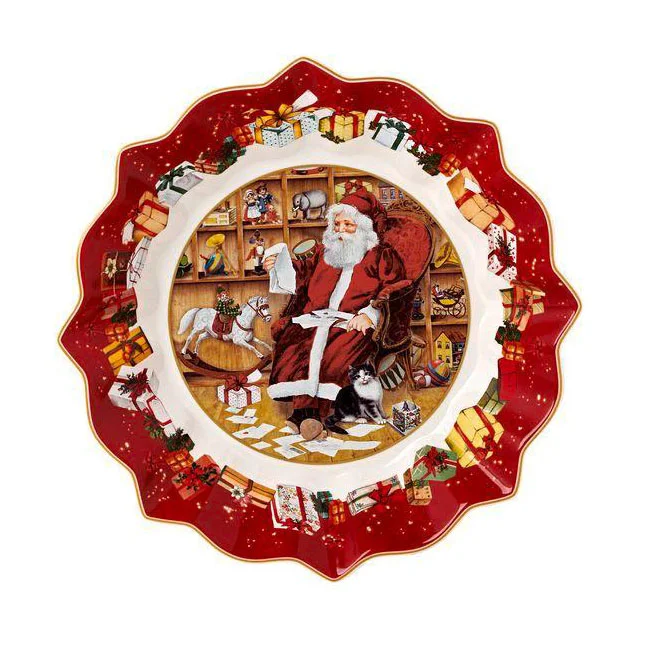 Schale 25 cm Toy’s Fantasy Santa liest Wunschzettel
