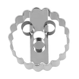Ausstecher Linzer 3 Löcher 5 cm edelstahl RBV Birkmann
