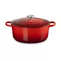 Runder Bräter 28cm Kirschrot Gusseisen - Signature Le Creuset