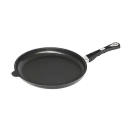 Bratpfanne 32cm flach beschichtet H=4cm nicht induktionsfähig AMT Gastroguss