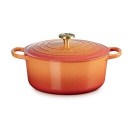 Bräter mit Deckel 20 cm Signature Limited Edition Flamme Dorée Le Creuset