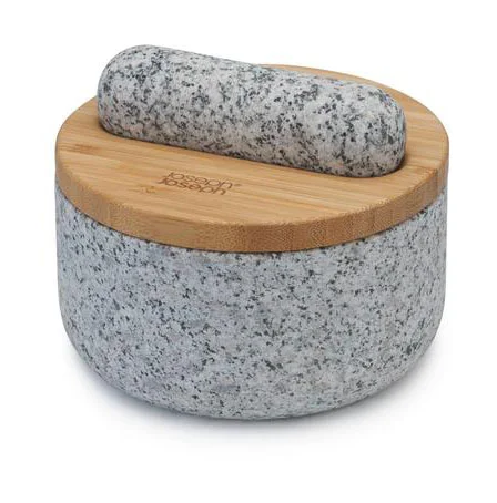 Mörser granit mit Bambusdeckel Dash