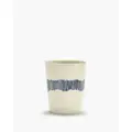 Teetasse 0,33 l Feast weiß/blaue Streifen Serax