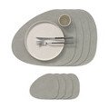 Tischset 37x44 cm Curve L Nupo Light Grey 4er Geschenkset LINDDNA