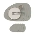 Tischset L 4er-Geschenkset Curve Nupo light grey LINDDNA