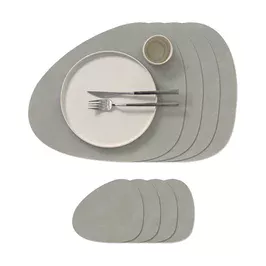 Tischset L 8er-Geschenk-Set Curve Nupo light grey LINDDNA