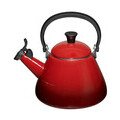 Wasserkessel 1,6l emailliert Kone kirschrot mit Flöte Le Creuset