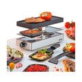 Raclette silber mit Alugrillplatte Classic 2 Spring