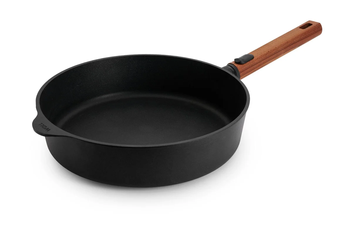 Guss-Hochrandpfanne 28 cm Eco Logic QXR schwarz