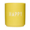 Becher 8 cm Favourite Fashion Colour Happy gelb Design Letters