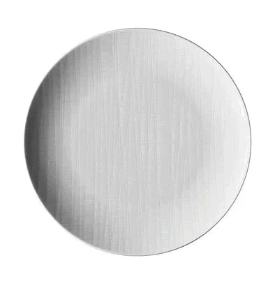 Teller flach 21 cm Mesh Weiss