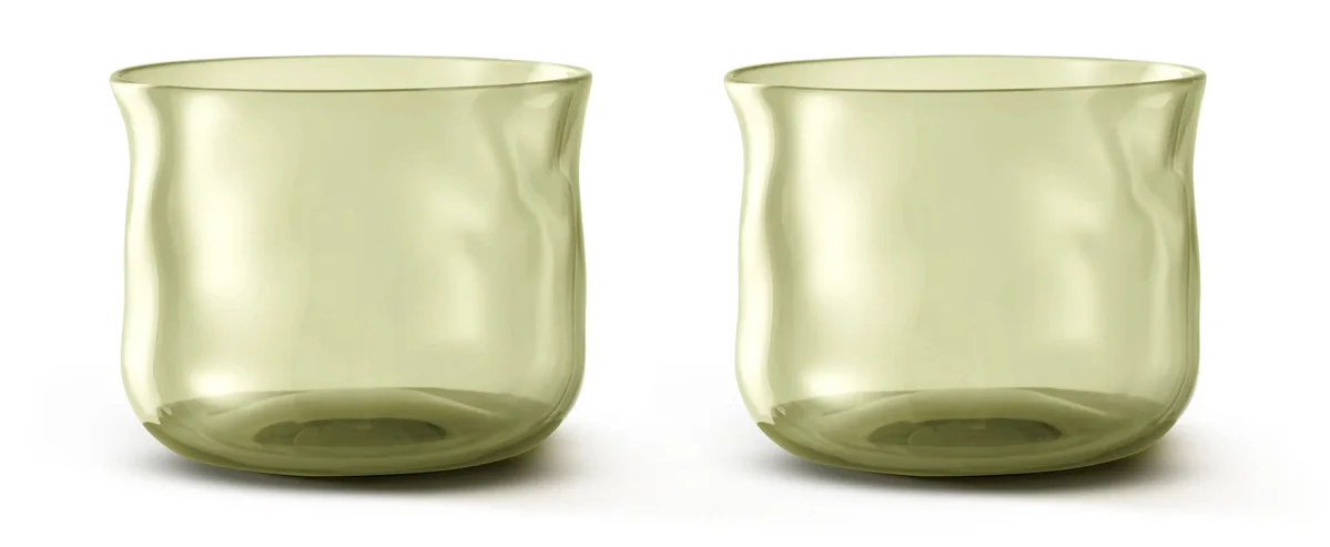 Wasserglas 2er-Set Swirl Moss