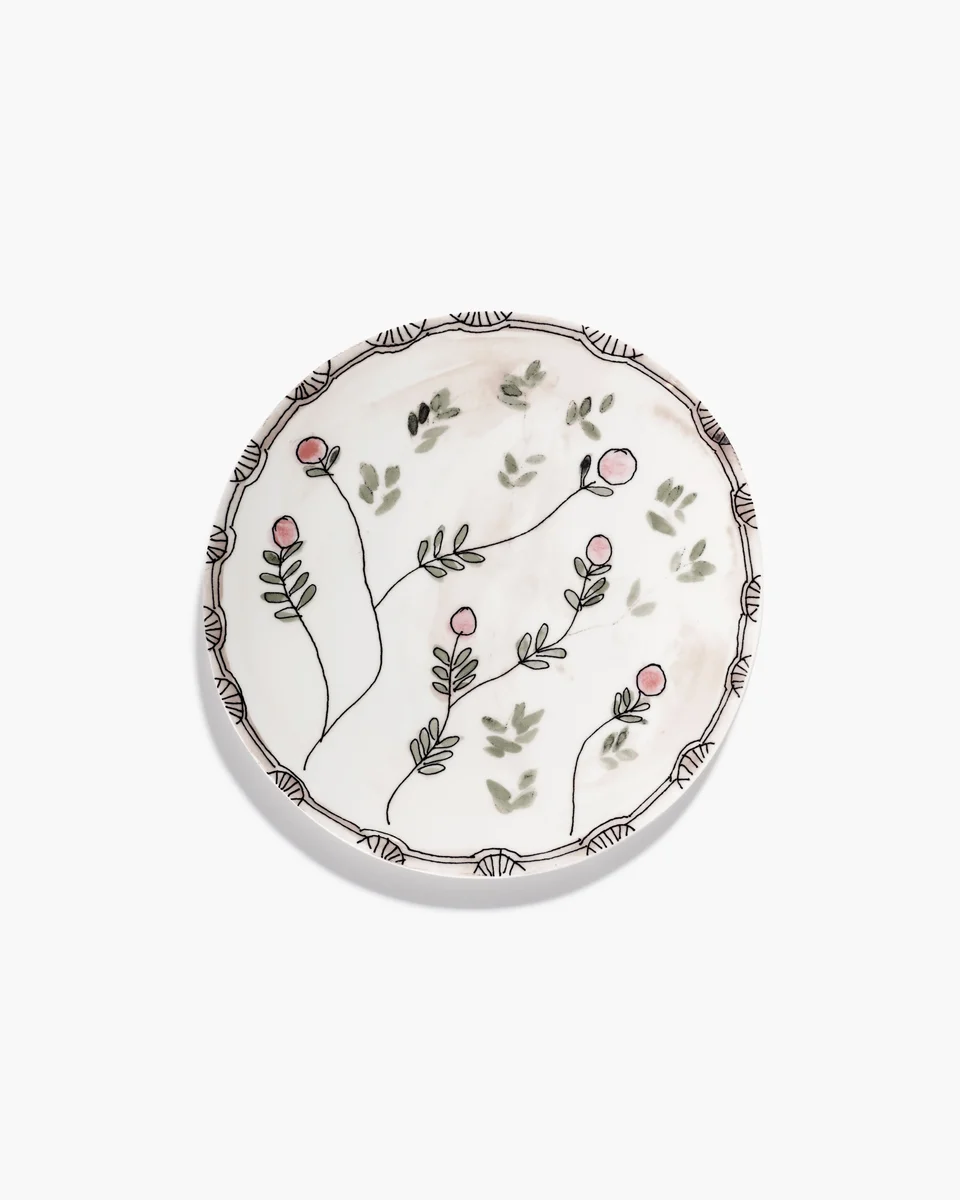 Speiseteller 28 cm Midnight Flowers Mirtillo Nude