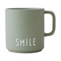 Henkelbecher 8 cm Favourite Smile grün Design Letters