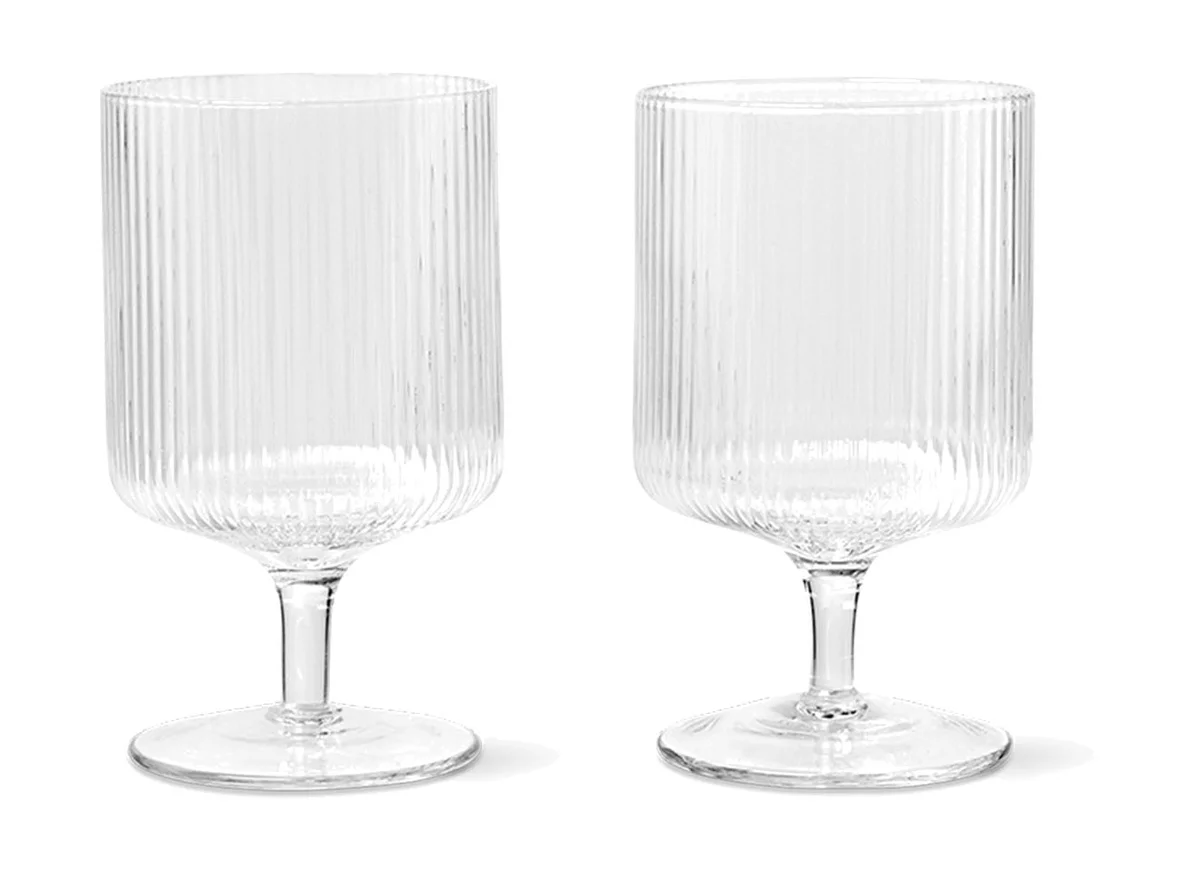 Weingläser 2er-Set Ripple klar