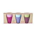 Melamine Espresso Becher farbig - 6 Stk. in Geschenkbox Rice