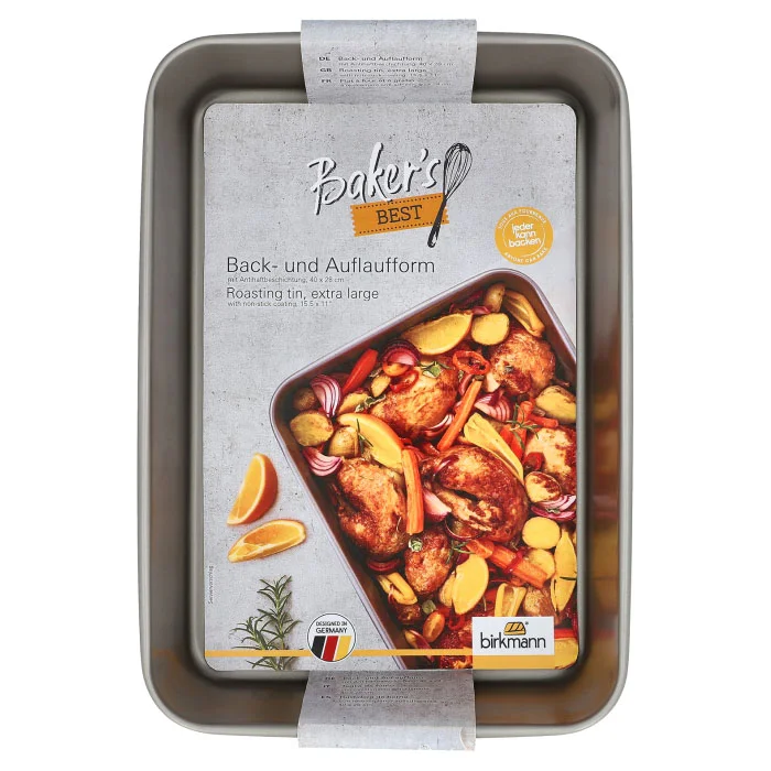 Bakers Best Back-/Auflaufform 40x28 cm grau