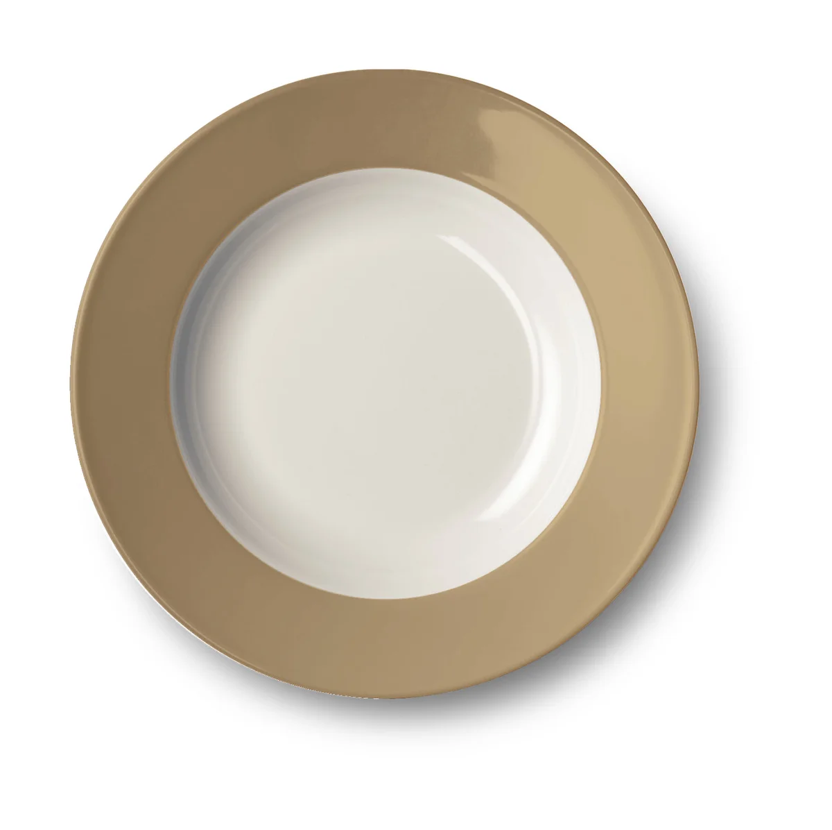 Teller tief 23 cm Fahne Solid Color clay