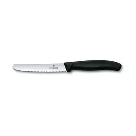 Tomaten- und Tafelmesser 11 cm Wellenschliff Swiss Classic schwarz Victorinox