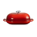 Ovaler Brot Bräter 29cm Kirschrot Gusseisen - Signature Le Creuset