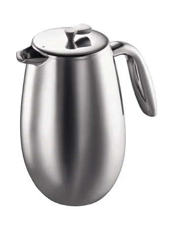 Doppelwandiger Kaffeebereiter 8 Tassen Columbia edelstahl glänzend
