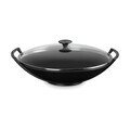 Wok mit Glasdeckel 36 cm Schwarz Le Creuset