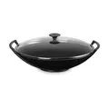 Wok mit Glasdeckel 36 cm Schwarz Le Creuset