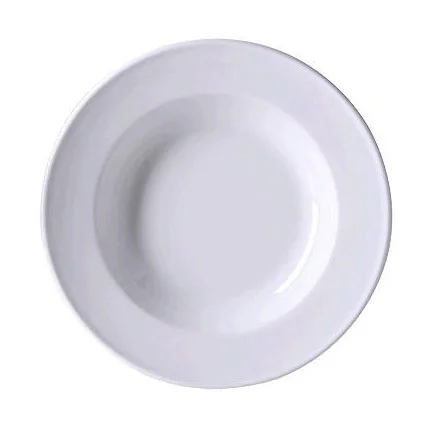 Teller tief 23 cm Fahne Solid Color weiss