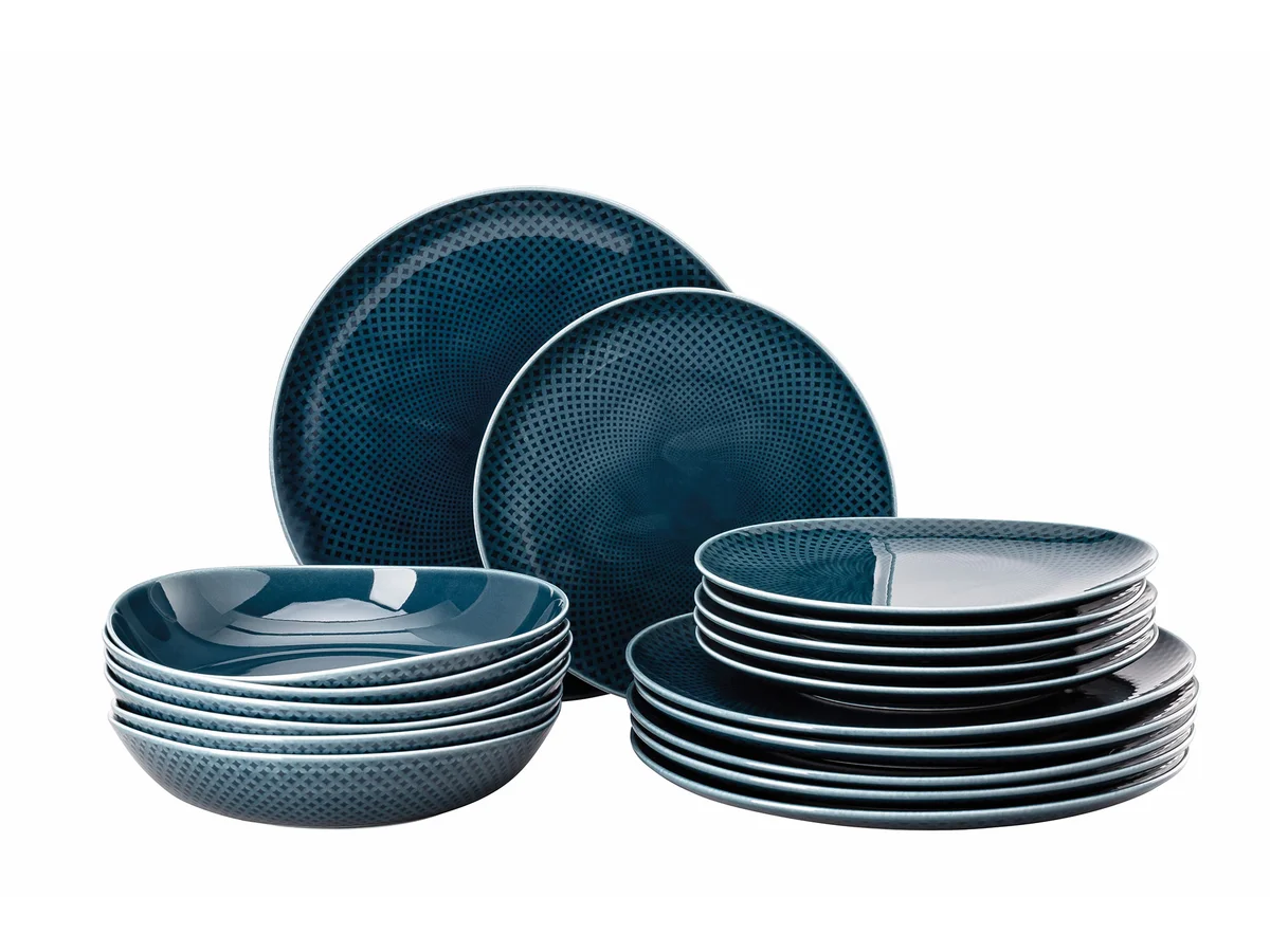Teller-Set 18-tlg. Junto Ocean Blue