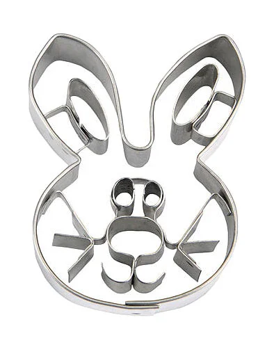 Präge-Ausstecher Hasengesicht 5,5 cm silber