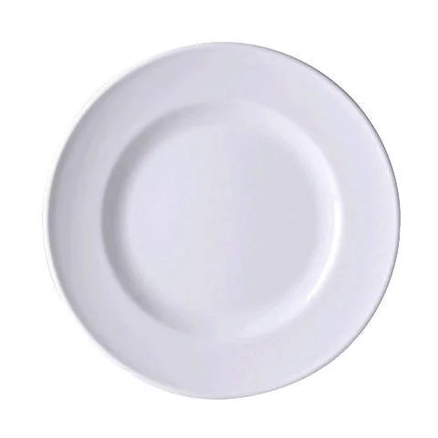 Teller flach 26 cm Fahne Solid Color weiss