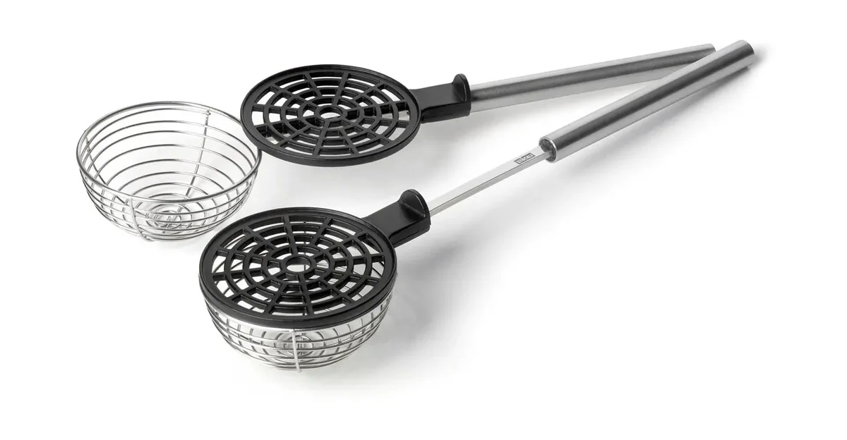 2er Set Fonduesieb mit Deckel