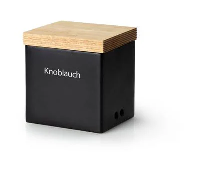 Vorratsdose 14x12cm H.15,5cm Keramik schwarz