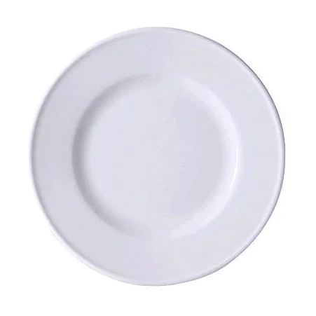Teller flach 21 cm Fahne Solid Color weiss