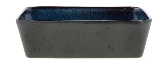 Auflaufform 28x21x8 cm schwarz/blau