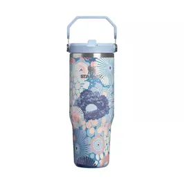 The IceFlow™ Flip Straw 2.0 Tumbler 0.89L / 30oz Blue Dream Wildflower - Saison Stanley