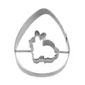 Ausstecher Ei mit Hase 7 cm edelstahl Städter