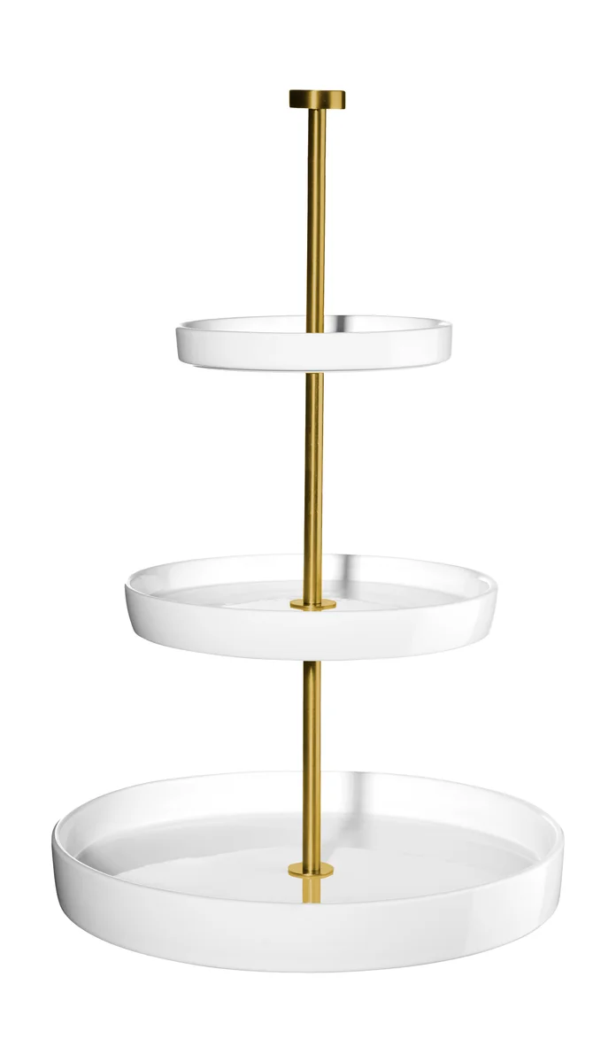 Grande Etagere 61 cm weiß/gold