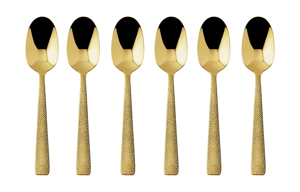 Espressolöffel-Set 6-tlg. Siena Mirror PVD Gold