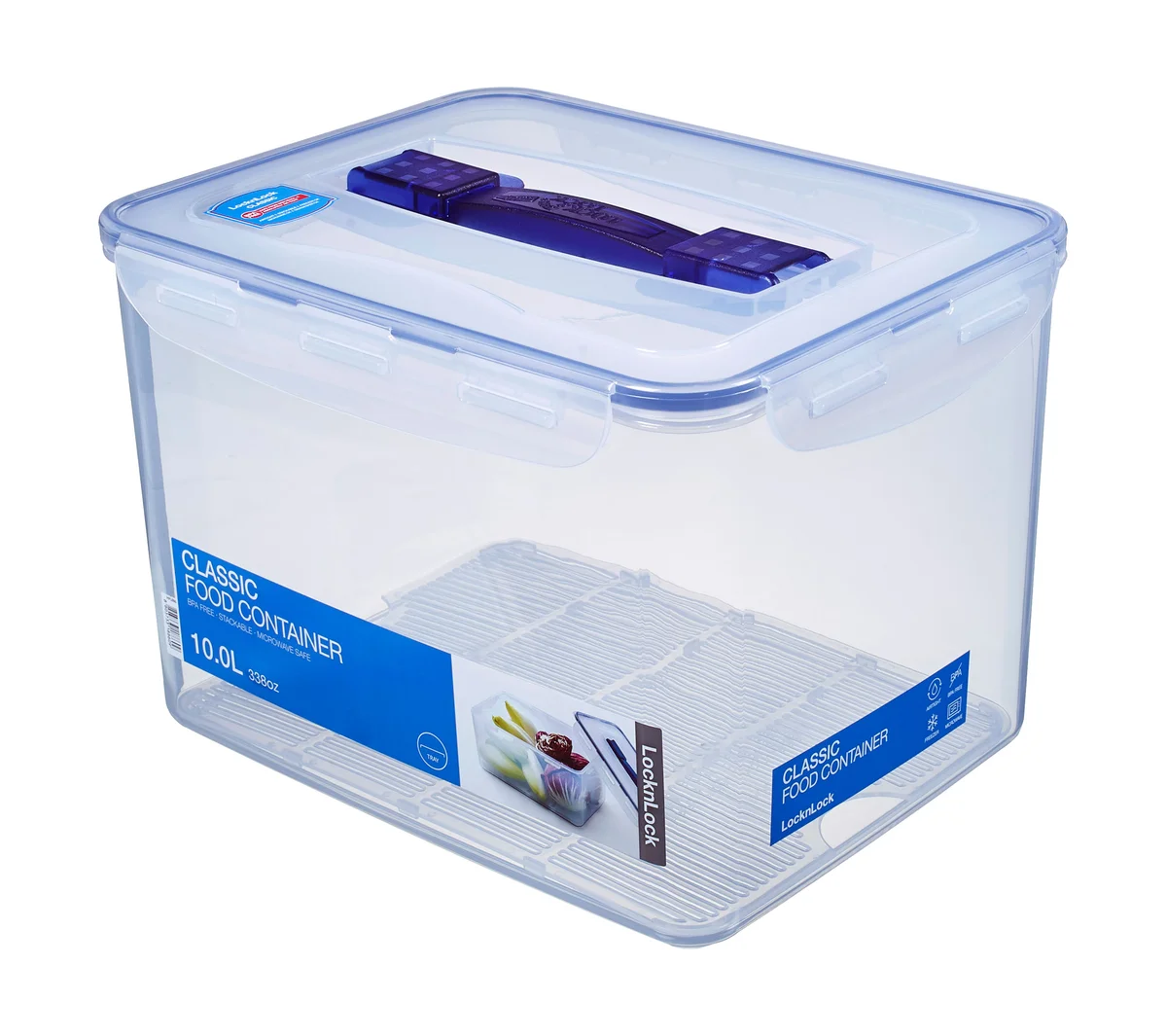 Frischhaltedose 10,0 l Classic mit Griff blau