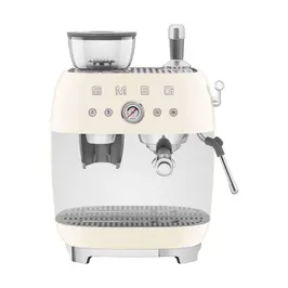 Espressomaschine mit Mahlwerk EGF03 2 Tassen 1650 W 50’s Style creme Smeg