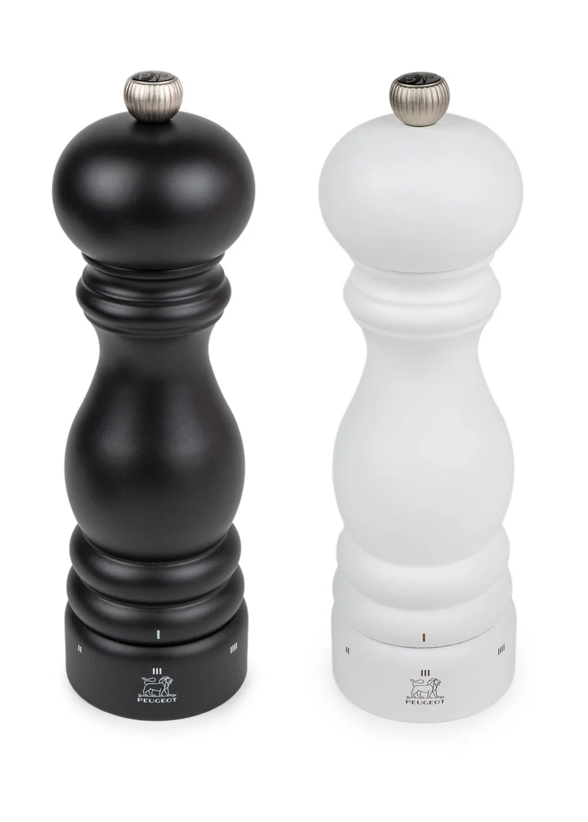 2er Set Salz- und Pfeffermühle 20cm Paris u'Select schwarz/weiss