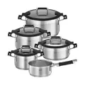 Topf-Set 5-tlg. Silence Pro schwarz Rösle