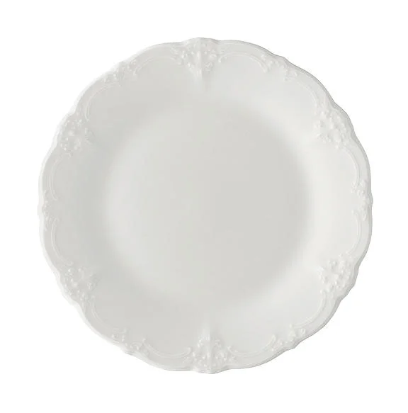 Frühstücksteller 20 cm Fahne Baronesse Weiss