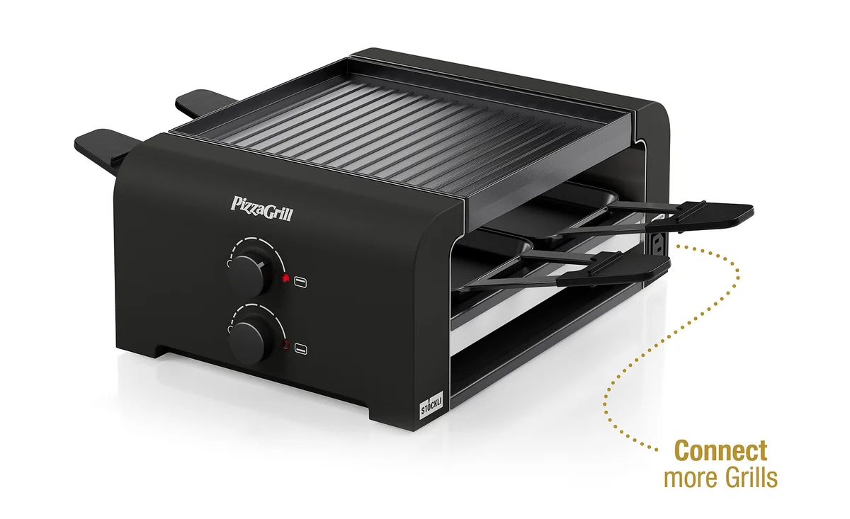 Connect Black Raclette PizzaGrill für 4